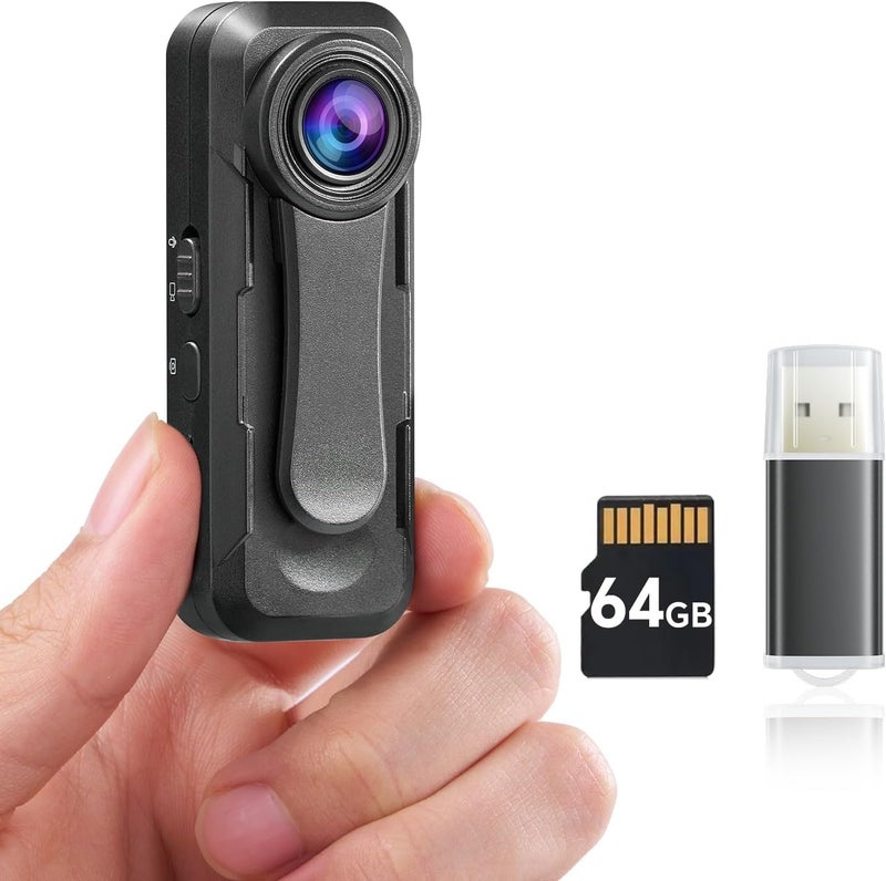BOBLOV W1 64GB HD 1080P Body Worn Camera, Wearable Body Cam with 2 Clips, Loop Recording Body Camera Support Time Stamp, Back Clip for Traveling, Driver, Delivery Man, Lecture Recording - Image 4
